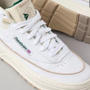 Reebok Women's Club Double Geo Hi Heritage Sneaker new size 9.5 white platform